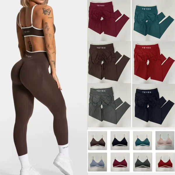 Ignite Sculpt ScrunchSeamless Scrunch teveo  Legging for Women Yoga Pants Hip Lifting Running Exercise Gym Ignite Sculpt Series